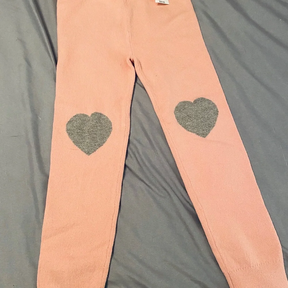 NWT Baby Gap heart knee sweater legging, Sz4